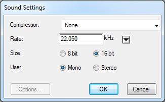 Chapter 20: How to Export a Movie 14. From the Compressor menu, select a compression type. The default setting is None. This will preserve your original sound file without the loss of information.