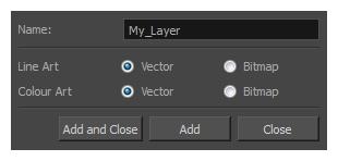 Chapter 7: How to Create a Traditional Animation 2. In the Name field, name your new layer. 3.