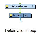 Chapter 11: How to Use Deformers This option automatically creates a deformation group connected to the input port of the selected element.