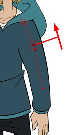 Use the articulation's control (square) to change the size of the articulation. For quality purposes, it is recommended to have an articulation which fits the diameter of the part it controls. 5.