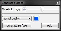 2.9.6 SURFACE GENERATION WhiteFox Imaging can calculate and export a surface starting from the anatomical data.