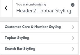 You can customize these options How to customize Header2 Menu Styling Go to