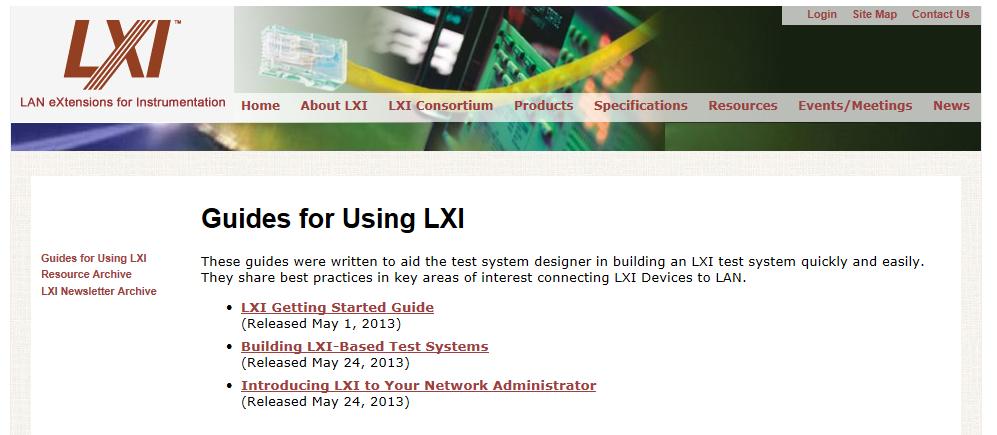 Guides for Using LXI on the Web