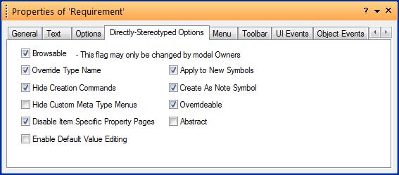 The Package Diagram - Ports, Interfaces and Item Flows 3. In its Property Pages, click the Directly-Stereotyped Options tab.