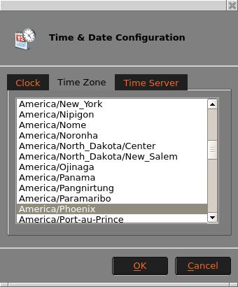 Time Zone Tab The Time Zone Tab allows you to set your current time zone.