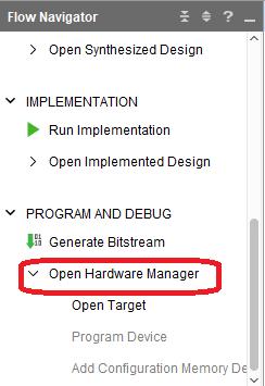Figure 24. Generate Bitstream Step 5: Download Bitstream Open Hardware Manager After the bitstream is successfully generated, you can program your FPGA board with the bitstream using Hardware Manager.