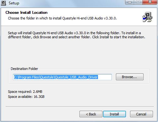 Click Install (Default install location is C