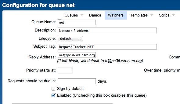 Queue watchers You should now see this: Modify queue watchers Under
