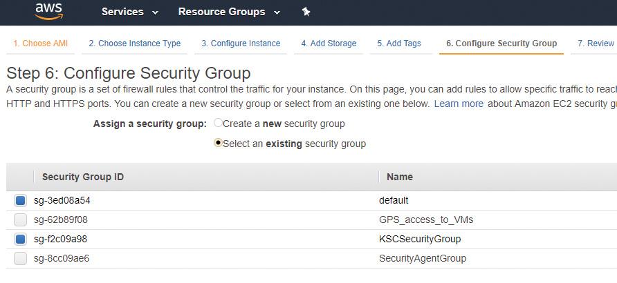 5. On this step Add Storage and on the next page Add Tags. Don t change any settings - then proceed to the next step: Configure Security Group.
