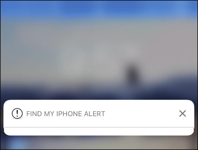 2 The sound plays and the alert message appears on the iphone Passcode Not Required When your iphone is locked, a passcode is not required to stop the alert sound playing and to delete the alert.