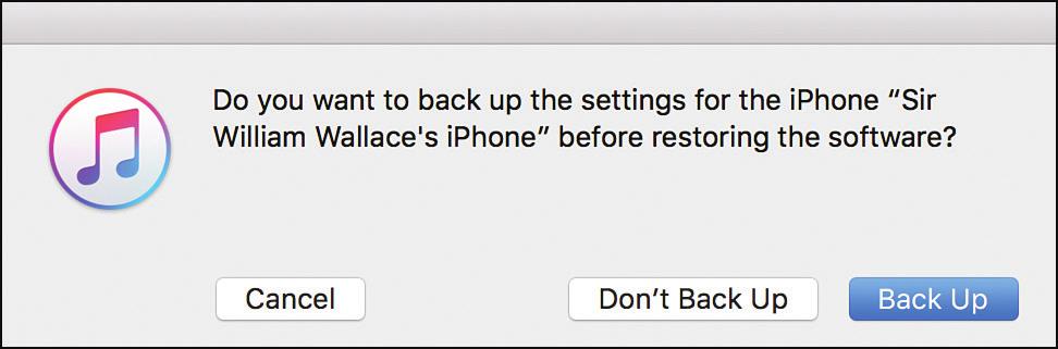 7. Click Back Up. This backs up your iphone s contents to your computer. This is a critical step because it enables you to recover the data and settings on your iphone.