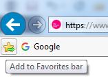 ADDING TO THE FAVOURITES BAR In addition the Favourites centre, The