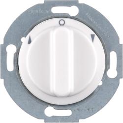 Blind switch / -push-button Rotary switch for blinds pole with centre plate - rotary knob Rotary switch for blinds pole with centre plate Rotary knobs, Serie 930/Glas, polar white
