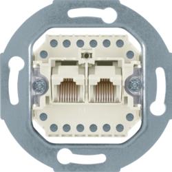 outlet Serie 930/Glas, polar white glossy Centre plate for FCC socket outlet Serie 930/Glas, black glossy 407 FCC socket outlet