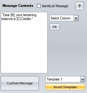 Figure 31: Using a message template Click Insert Template If you have