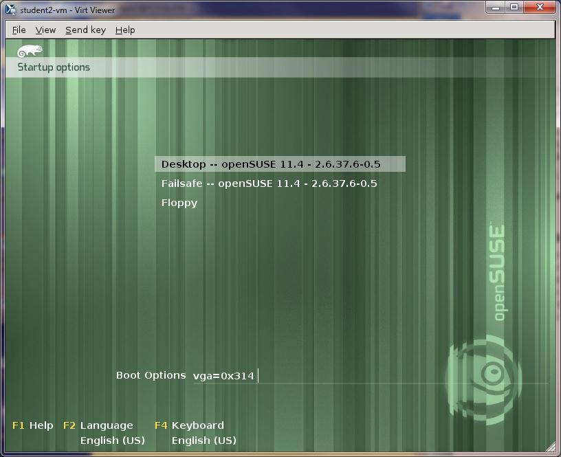 OpenSUSE Boot Screen Linux