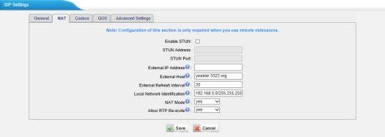 APPENDIX C How to Configure NAT setting When MyPBX is behind a NAT(firewall),you need to configure NAT setting on MyPBX if you want to use a remote extension.