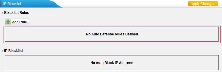 Note: If we setup IP blacklist rules here, those unauthorized hosts will still be able to send SIP packets into MyPBX if the packets transmitting rate is under the rate defined.