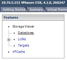Troubleshooting After installing the VFCache plug-in, there should be a VFCache link in the Features area of the EMC VSI tab for both host and guest machines in vsphere.
