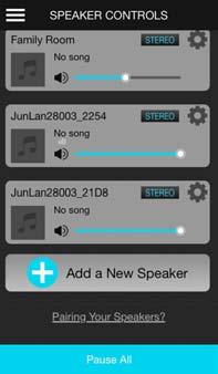 Glance at The Function of Each Icon On SPEAKER CONTROLS page (Fig.