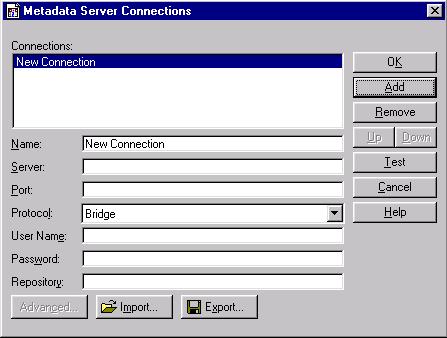 Creating a Metadata Configuration File in SAS The Metadata Server Connections window in SAS enables you to: Configure information for connecting to a SAS Metadata Server.