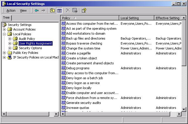 Setting System Access Permissions on Windows 2000 To set permissions on Windows 2000: 1. Select Start Settings Control Panel to open the Control Panel. 2. In the Control Panel, open Administrative Tools.