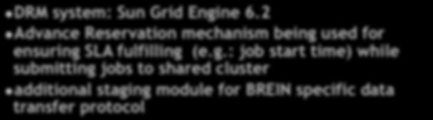 SMOA Computing in BREIN DRM system: Sun Grid Engine 6.2 Advance Reservation mechanism being used for ensuring SLA fulfilling (e.