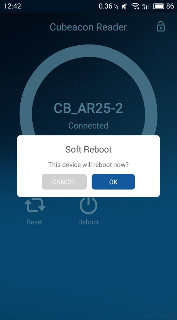 REBOOT SYSTEM If the above process is in accordance with the data you want, do a soft reboot by selecting Reboot.