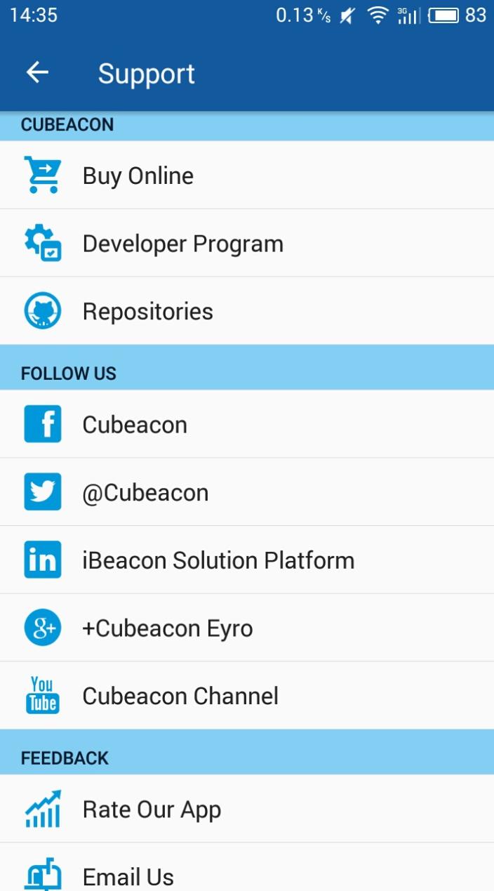 SUPPORT LINKS To Buy Product Cubeacon, press this link To join Developer Program, press this link To see Repositories Cubeacon, press this link Link Twitter Cubeacon Link