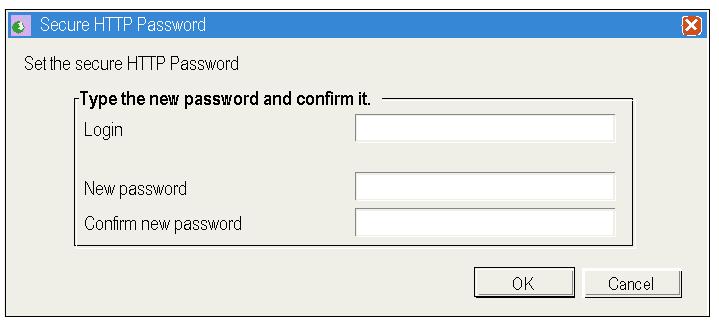 Security Step Action 4 Click Modify to change a password. Refer to next paragraph for a description of each passwords. Result: the Password window appears.