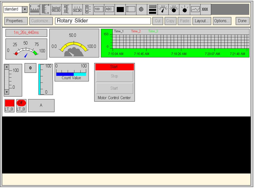Monitoring User Functions in the Display Window Overview The user functions available in the Graphic Editor display window enable objects to be selected, moved and resized.
