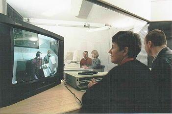 Usability lab with observers