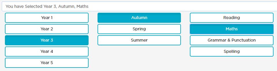 You will be taken to a new page, as pictured below, where you will need to select the assessment that you wish to enter data for. Select the year group, term and subject the assessment was for.