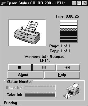 Note: In Windows 3.1, you may not see the Spool Manager icon in the bottom portion of your screen if the Program Manager window or an application window is maximized.
