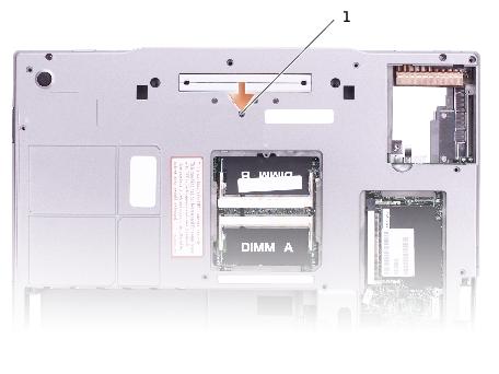 System Board: Dell Inspiron 8600 Service Manual 1 M2.5 x 12-mm screw (1) 12.