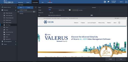 Web Pages Valerus User Guide 33 If there are web pages that are used regularly, web links of their URLs can be saved for easy access.