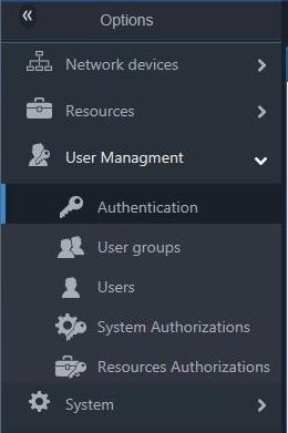 From here, users can be added to the system, user groups can be created and users can then be added to these groups.