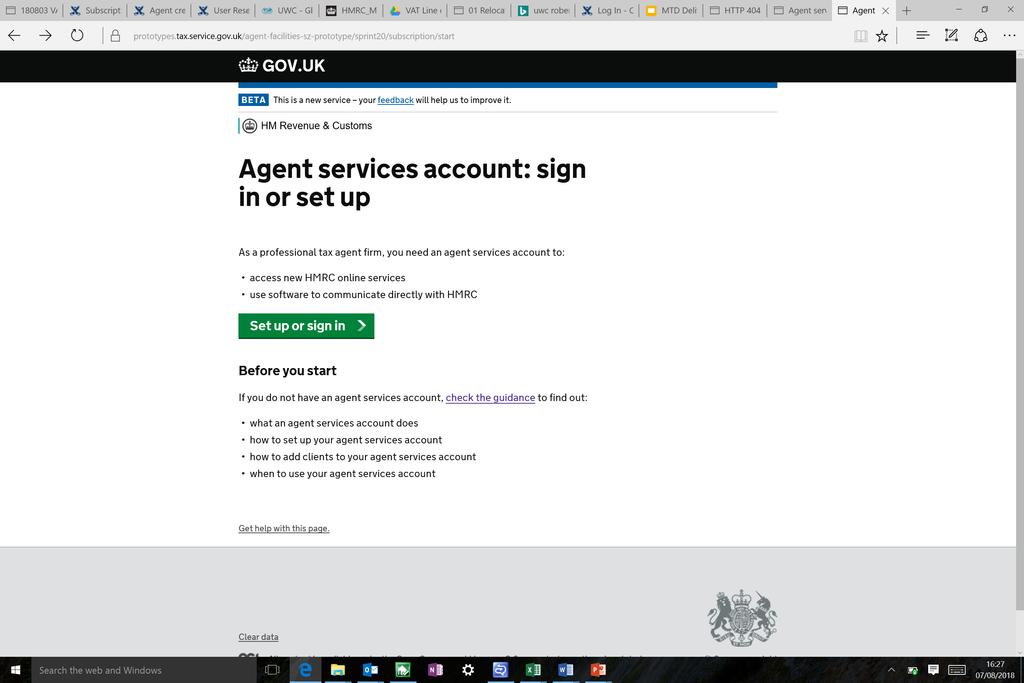 Making Tax Digital Setup Guide for Agents Making Tax Digital Step 1: StepAgents 1: must sign up for an agents services account, this is done via a web journ webpages here: