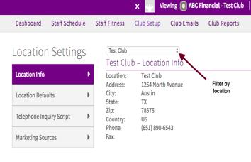 b) Location Defaults: In this section, the defaults for membership and PT are selected.