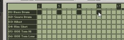 2.2. Working With the Step Sequencer The main feature that you'll use the most when designing / composing patterns is the step designer.