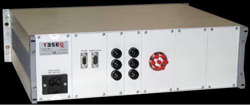 The 3HU rack consists of a power supply and remote interface and can accept any combination of plug-in modules up to the maximum dimension of the rack.