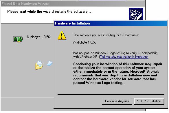 9. In the new window select Install the software