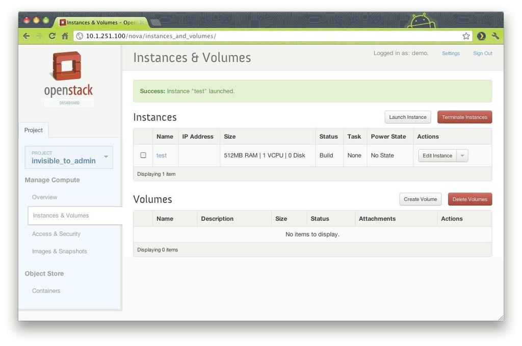 Horizon (Dashboard) Horizon is the canonical implementation of OpenStack s Dashboard Provides a web-based user interface to OpenStack services: Nova, Swift,