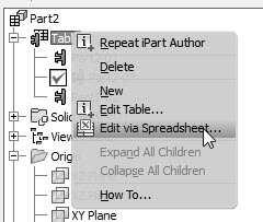 right mouse button on Table and select Edit via Spreadsheet.