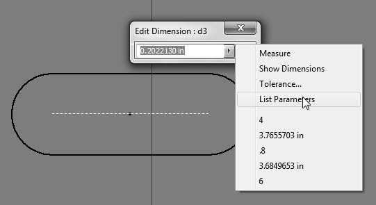 Click to display the Edit Dimension box. 14.