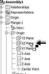 Expand the Key: 1 node in the Browser window and select YZ Plane.