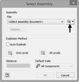 Click Open existing file button on the Select Assembly dialog. 5.