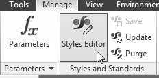 Click Manage > Styles and Standards > Style Editor on the ribbon.