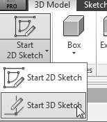 Additional Modeling Tools 4. On the 3D Sketch tab of the ribbon, click Draw > Line. 11. Type-in 0, 0, and 20 in the X, Y, and Z boxes, respectively. Press Enter. 5.