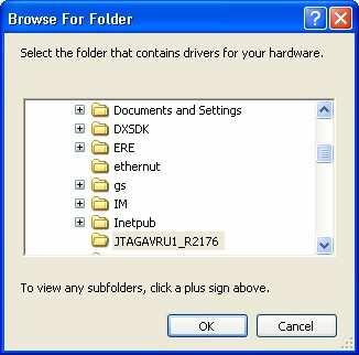 Figure 17. Select the driver In the Browse For Folder dialog box, Select the driver then click OK button. Figure 18.